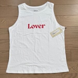 Pact Organic Cotton White “Lover” Tank Top